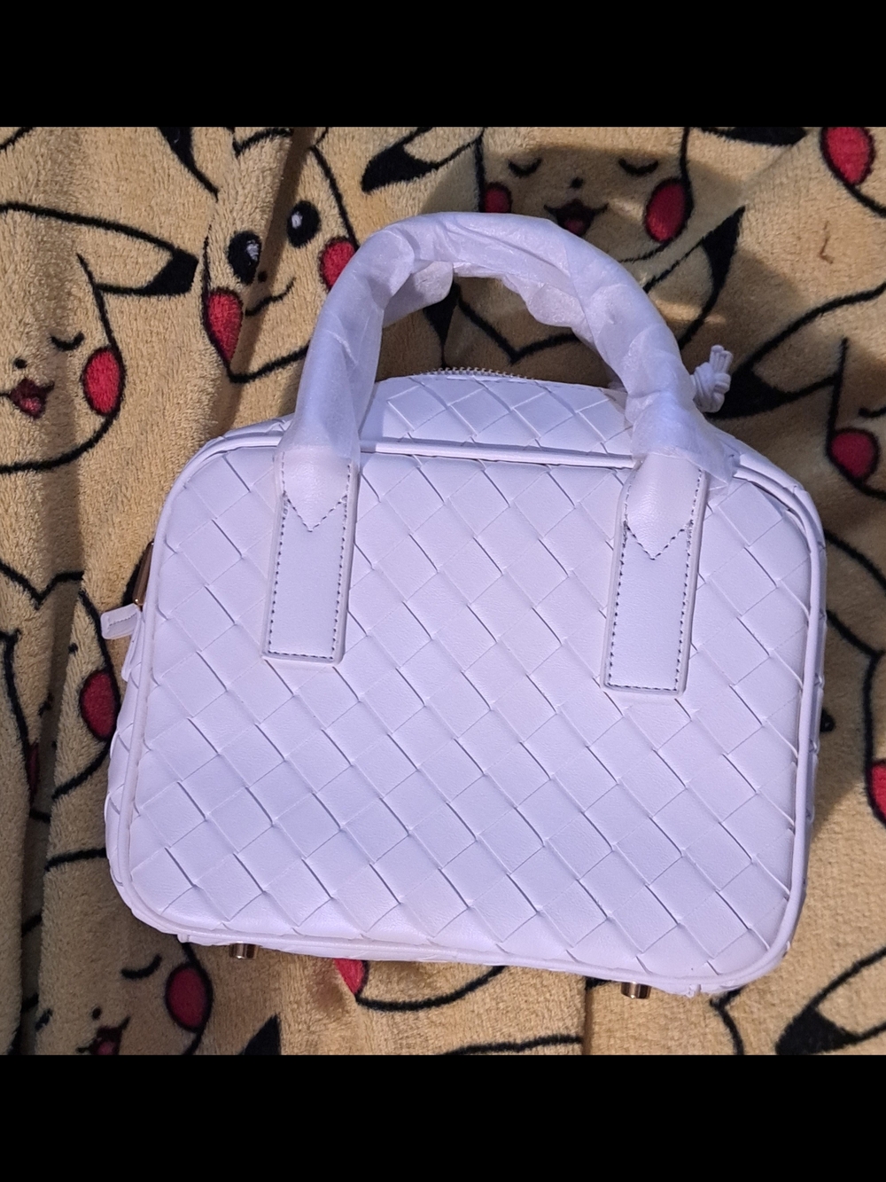 White Top-Handle Women's Bag With Removable Body Strap